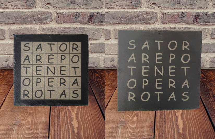SATOR in ardesia e legno personalizzato